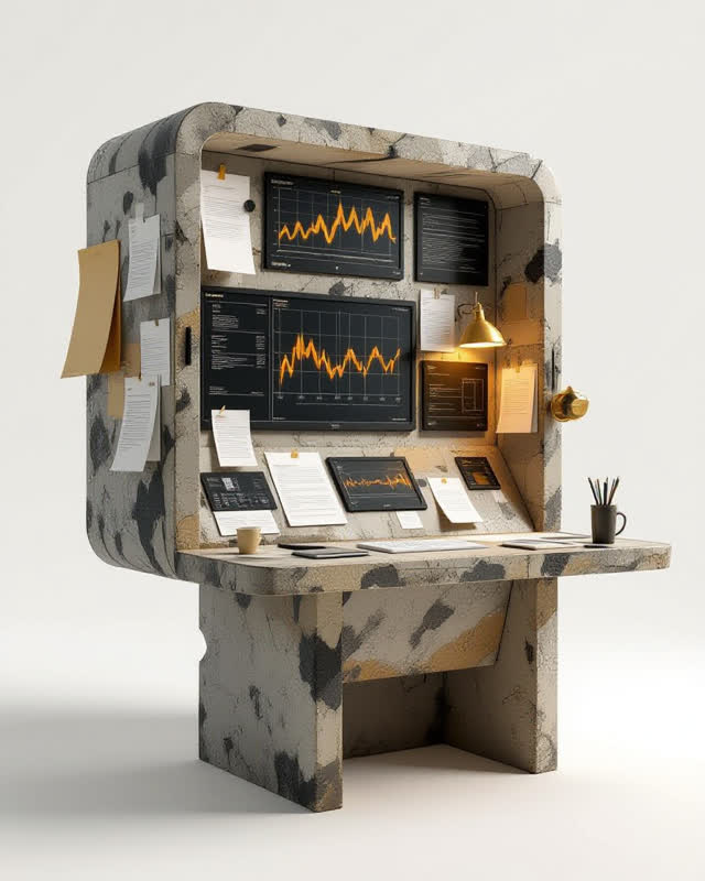 A surreal but emotionally coherent tableau shaped by default, details, discovered, with visual cues of kept notes, ghost
