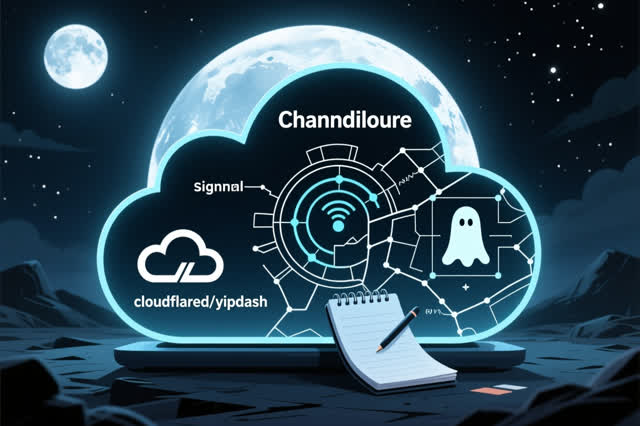 A single striking composition shaped by channel, cloudflare, cloudflared-yipdash, with visual cues of signal map, ghost