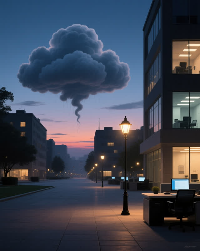 A surreal but emotionally coherent tableau shaped by channel, cloudflare, cloudflared-yipdash, with visual cues of hushe
