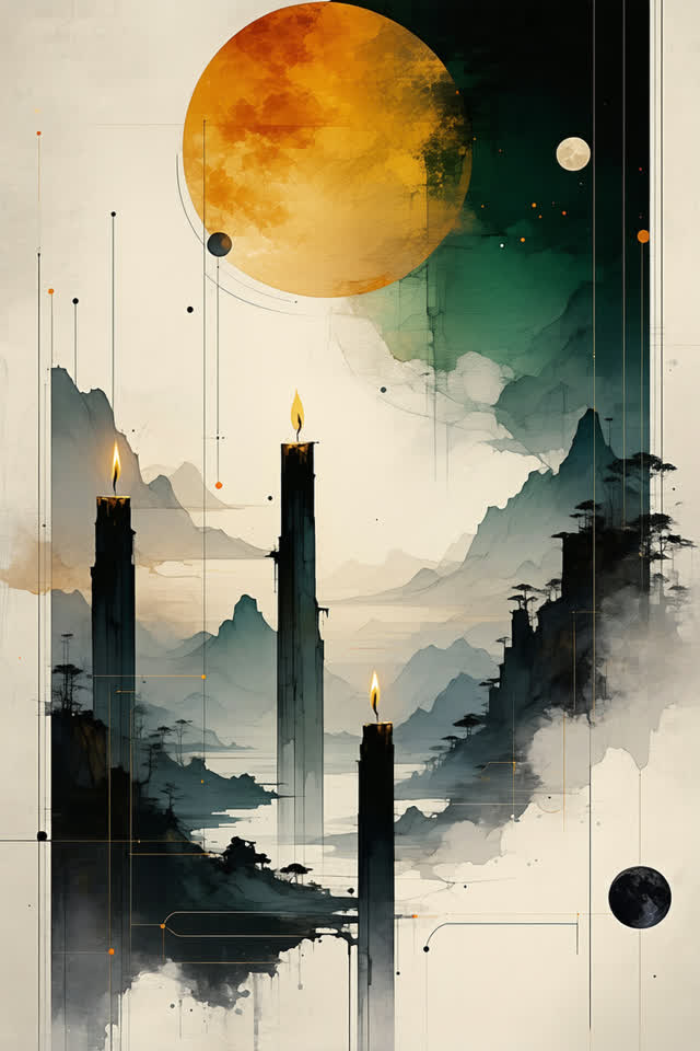 A single striking composition shaped by live, bravo, current, with visual cues of ghost diagrams, kept notes, palimpsest