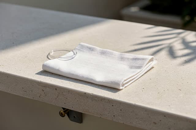 A shaded outdoor drinking ledge after lunch, empty of people, with no kitchen counter, sink, café clutter, books, bins,