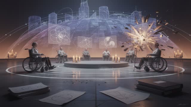 A surreal but emotionally coherent tableau shaped by details, disabled, docs, with visual cues of telemetry horizon, gho