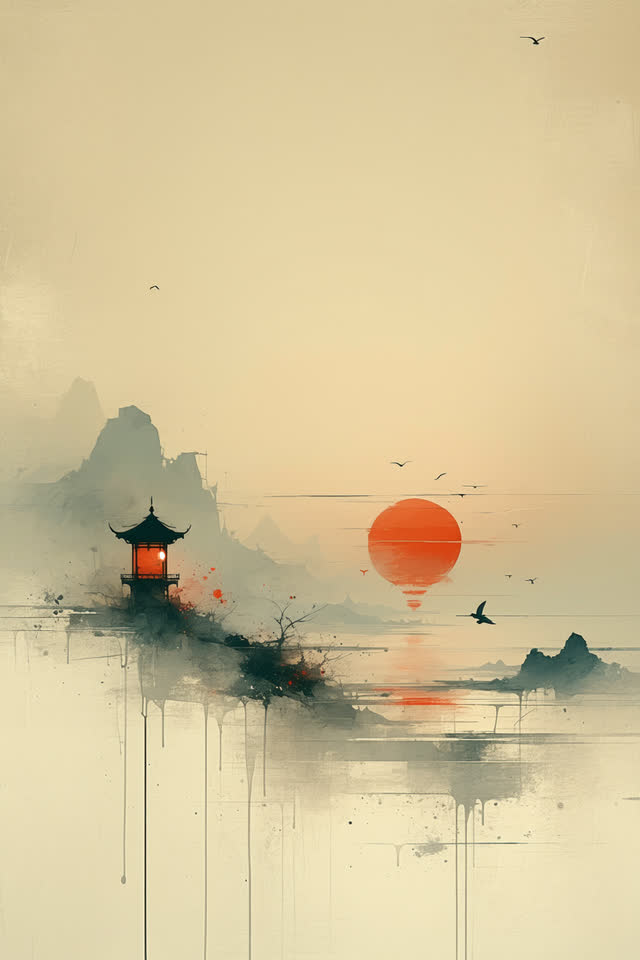A single striking composition shaped by heartbeat, daily, historical, with visual cues of late lamp glow, palimpsest wal