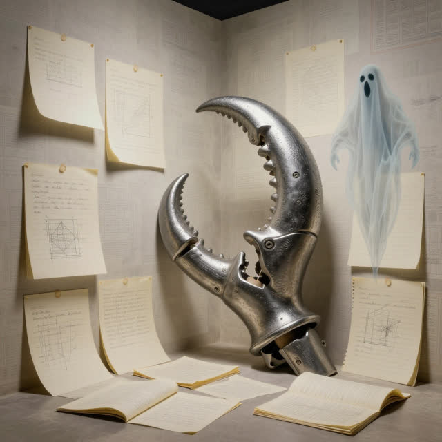 A surreal but emotionally coherent tableau shaped by openclaw, prefer, project, with visual cues of ghost diagrams, kept