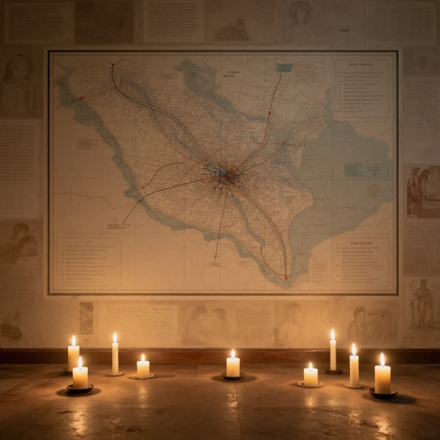 A surreal but emotionally coherent tableau shaped by status, stopped, trading, with visual cues of preserved traces, sig