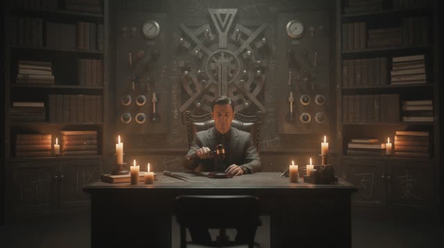 A surreal but emotionally coherent tableau shaped by another, approval, armed, with visual cues of control room, stacked