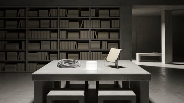 A single striking composition shaped by live, current, workspace, with visual cues of echo archive, hushed plaza, stacke