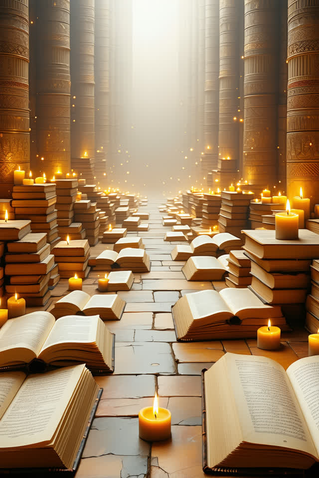 An atmospheric interior landscape shaped by completed, items, orders, with visual cues of stacked journals, control room