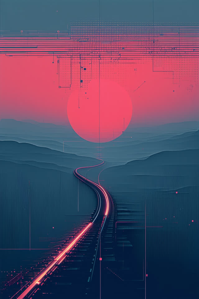 A single striking composition shaped by open, runner, blank, with visual cues of silent dashboard, network weather, sign