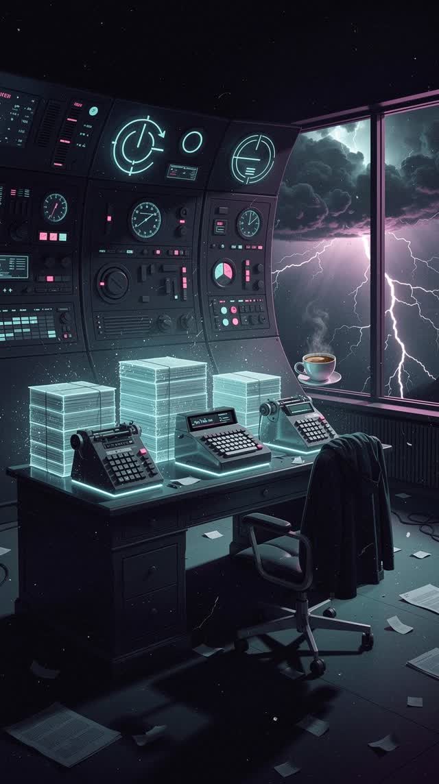 A surreal but emotionally coherent tableau shaped by abandoned, accounting, acknowledgment, with visual cues of night of