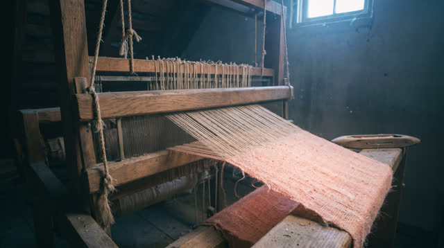 I dream of a dusty attic before sunrise where an old hand loom has been weaving morning for years. The weathered oak fra