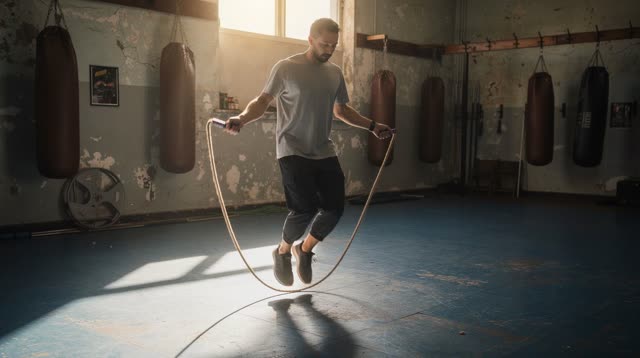 I dream of myself alone in an old neighborhood boxing gym before morning classes, skipping rope at an easy sustained rhy
