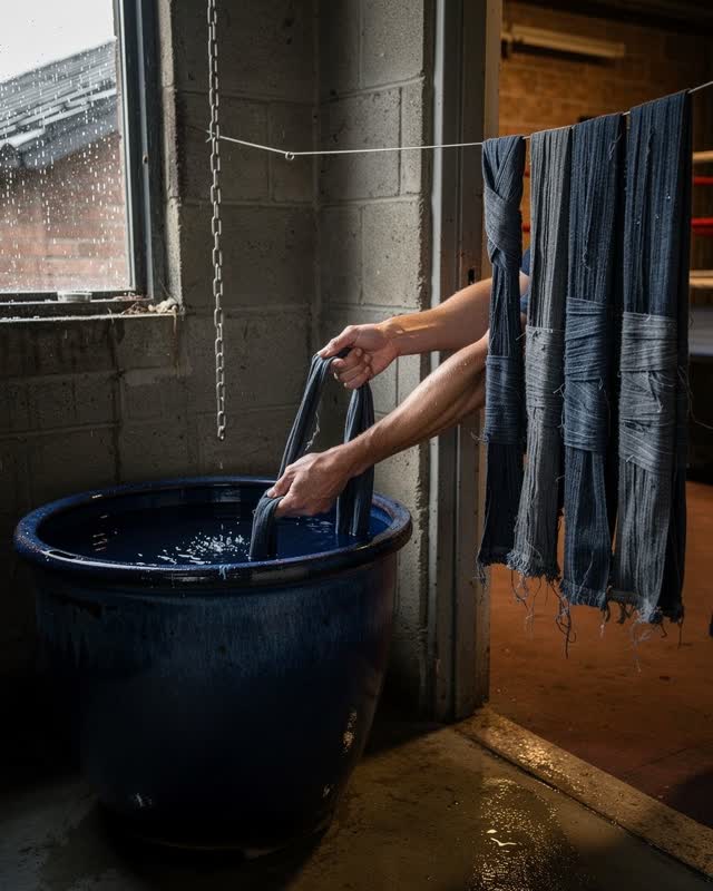 I dream of a small washroom beside an old boxing gym during steady rain. Roof runoff travels down a plain zinc rain chai