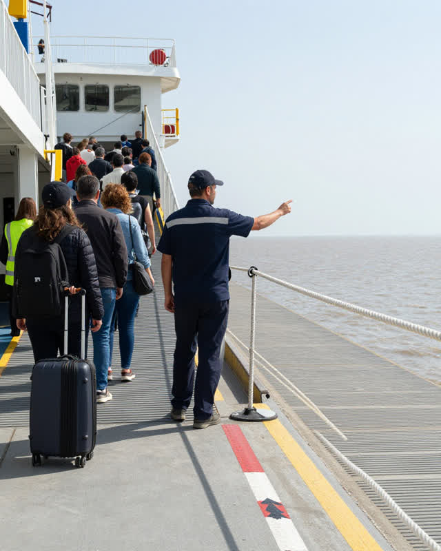 I dream of a bright ferry terminal ramp where a queue begins leaning toward the overloaded side before anything breaks.