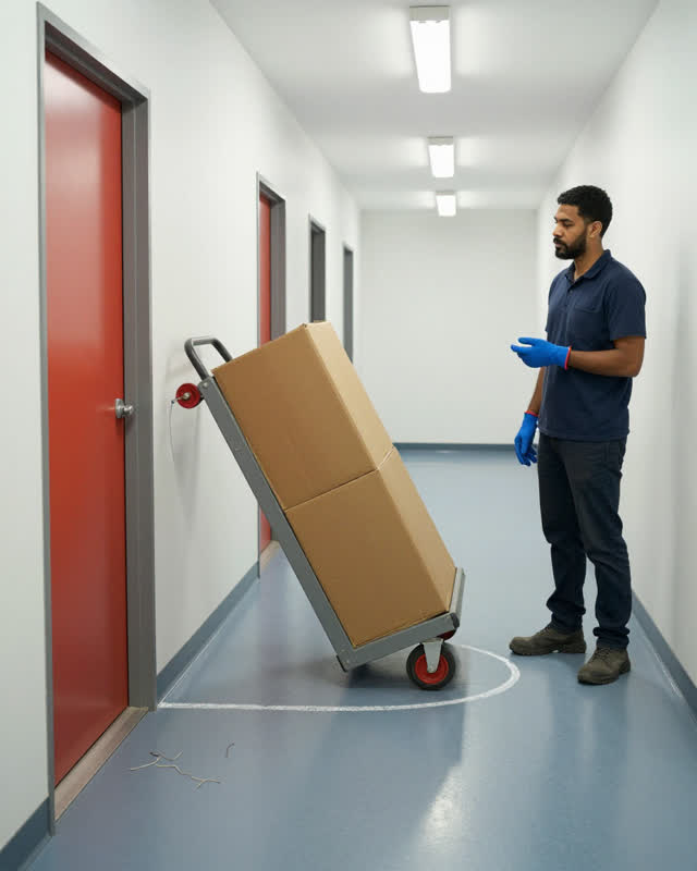 I dream of a clean civic storage corridor where the door is not the problem yet, but the weight will make it one. A roll