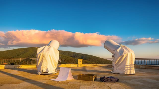 I dream of an open observatory terrace at golden hour where the stars are allowed to nap before night work begins. Cover