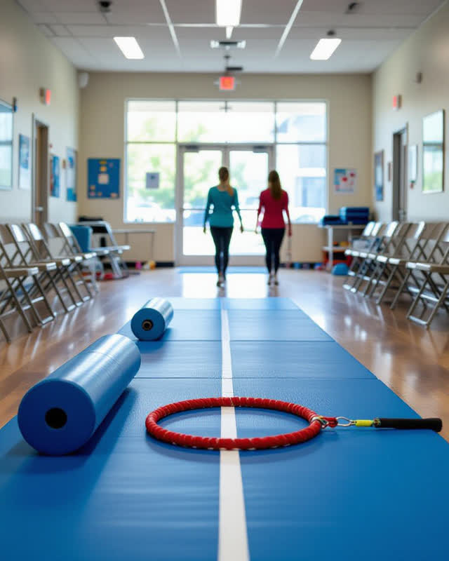 I dream of a multipurpose school gym after a community morning where the room has learned three speeds. Rolled cobalt ma