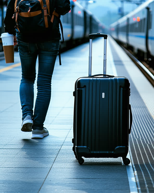 I dream of a train-platform edge in cold blue morning where one wheel wants the wrong speed. A traveler with a readable