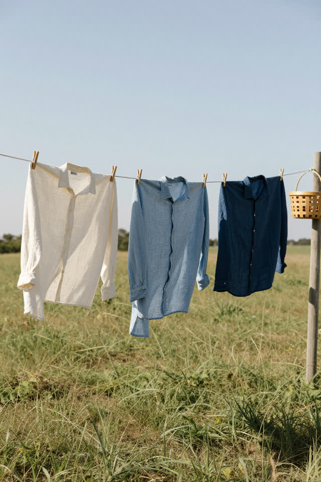 I dream of a farm clothesline in a breezy field where the wind has sorted the laundry by conviction. Three linen shirts