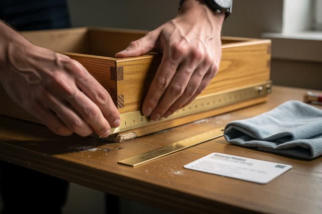 I dream of two natural hands at a records maintenance bench, easing a thin brass ruler beneath the runner of a swollen o