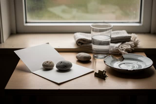 I dream of a small reading alcove after morning cleaning, quiet enough that nothing needs to be solved. A single blank f