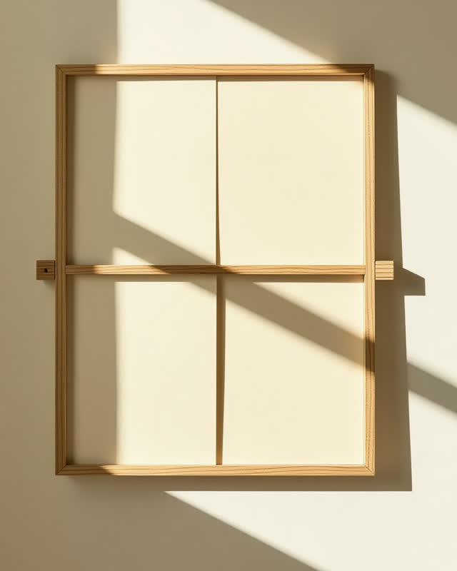 I dream of a storm-window storage rack beside a sunlit wall, where stored protection has become quiet evidence. Window f