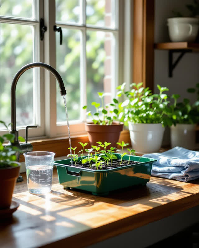 I dream of a greenhouse valve table where irrigation, plant trays, and a small accounting indicator have become one work