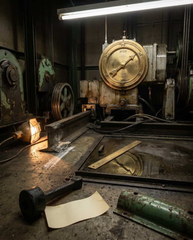 I dream of an elevator machine room where the old floor indicator still looks beautifully certain. A polished indicator