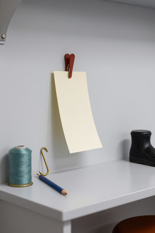 I dream of a public cloak repair room where a loose red-brown rubber hook cap has slipped onto a lower peg, catching a b