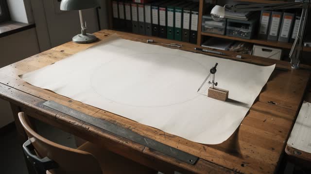 I dream of myself as an old drafting table in a quiet technical room, keeping the circle inside the margin before confid