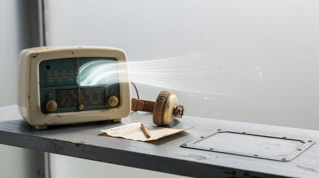 I dream of a small radio test shelf opening into bright clean air, where the radio finds the lower signal. Transparent w
