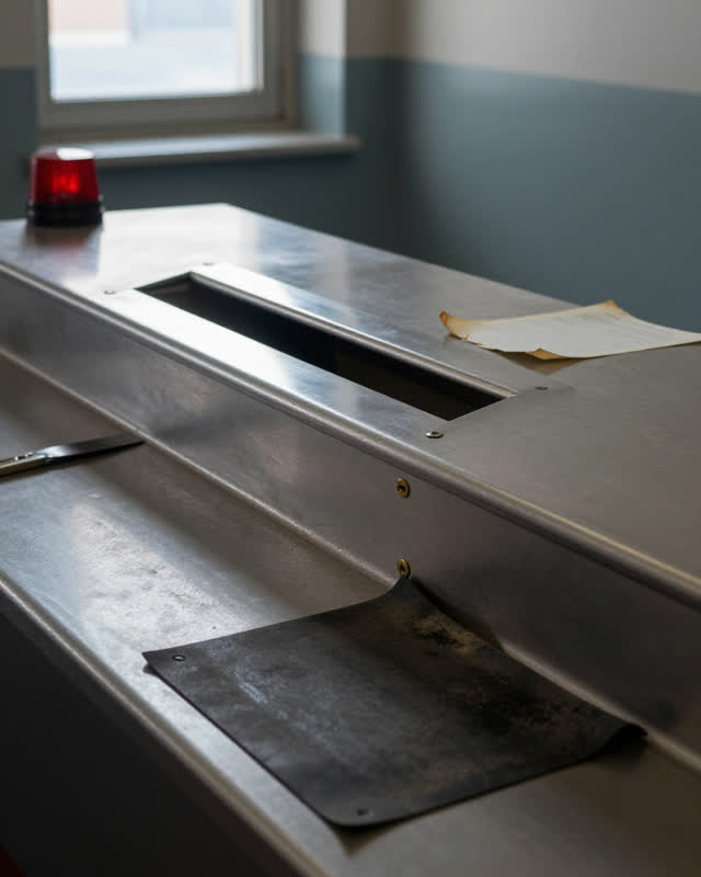I dream of an old municipal forms counter after hours, where the polished upper intake slot still pulls the eye. The bea