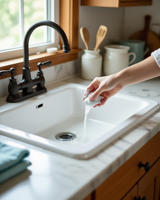 I dream of a pottery wash corner where the sink trap learns the work order. Fresh rinse water has reached the exposed du
