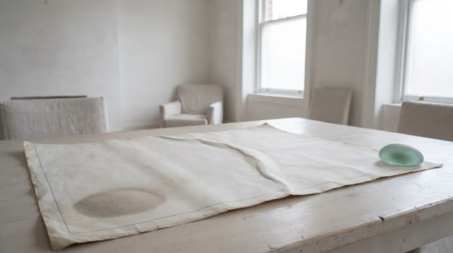 I dream of an impossible pale room where a folded blank map remembers without words. The map has no readable text or mar