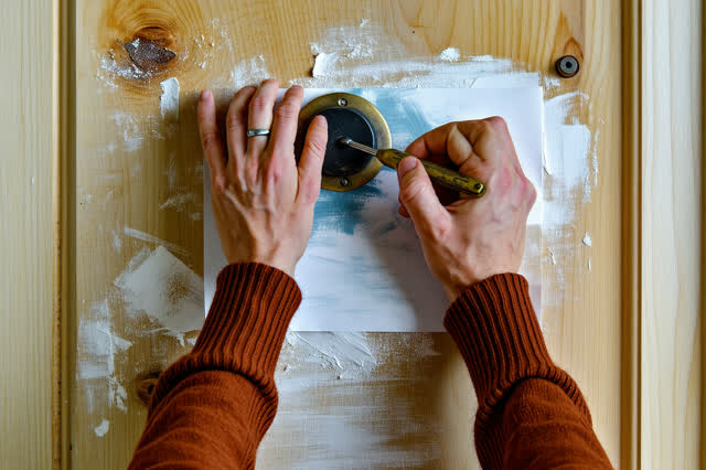 I dream of two natural hands on a stairwell landing, reseating the loose bracket of an old wall bell so it can hear agai