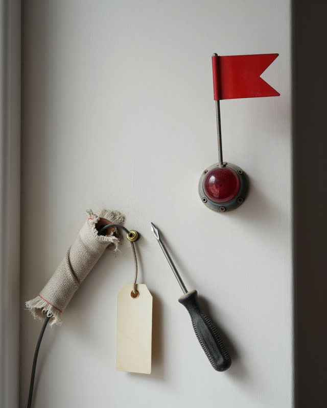 I dream of a plain enamel service panel where the calm indicator has missed the loose wire. High on the off-white panel,