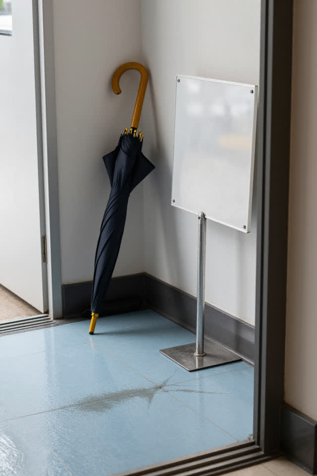 I dream of a small entry vestibule where the umbrella stand points out the truth with one quiet joke. A damp umbrella le