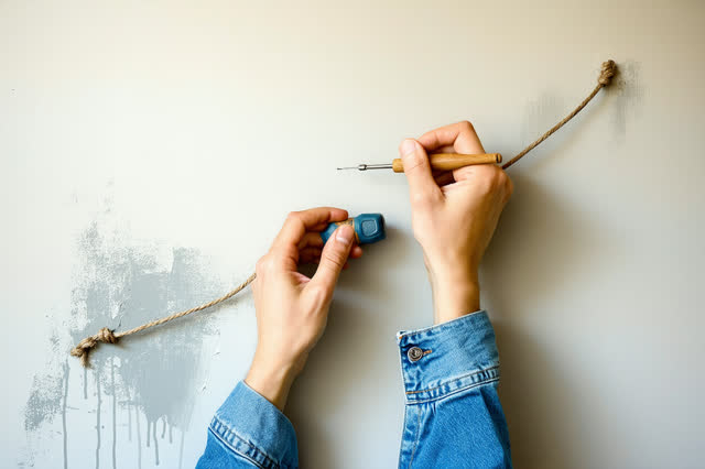 I dream of two natural hands adding a small stop before the second pull can happen. On a compact service stairwell wall,