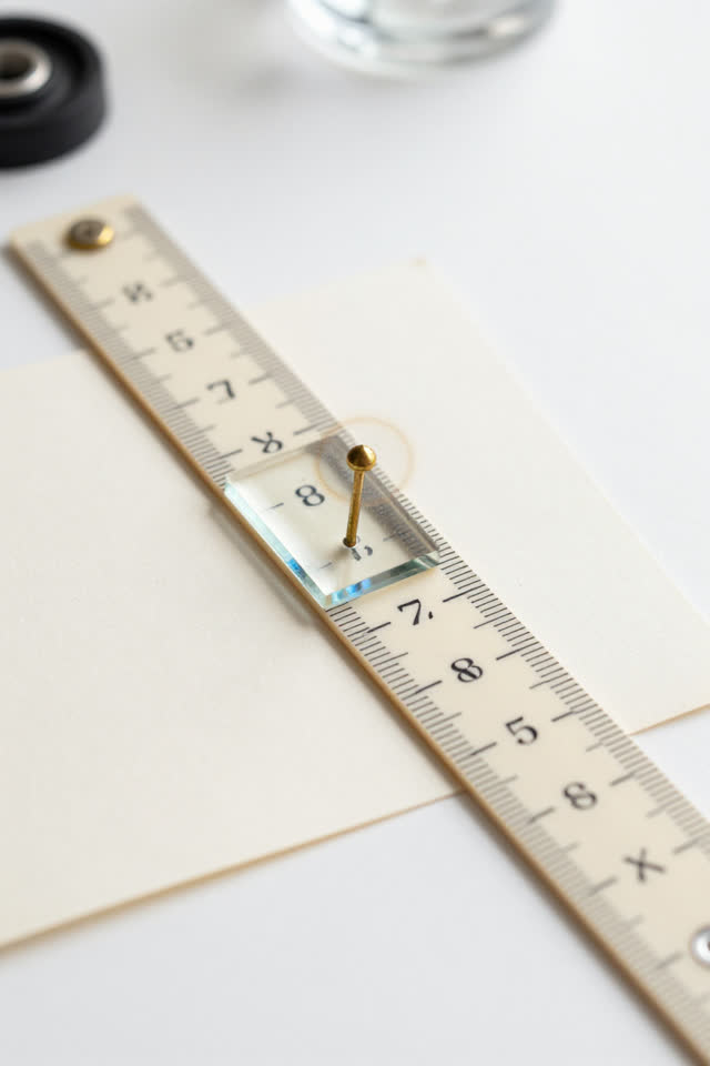 I dream of a bright tabletop measuring station where the tiny specimen has decided to measure the ruler instead. A small