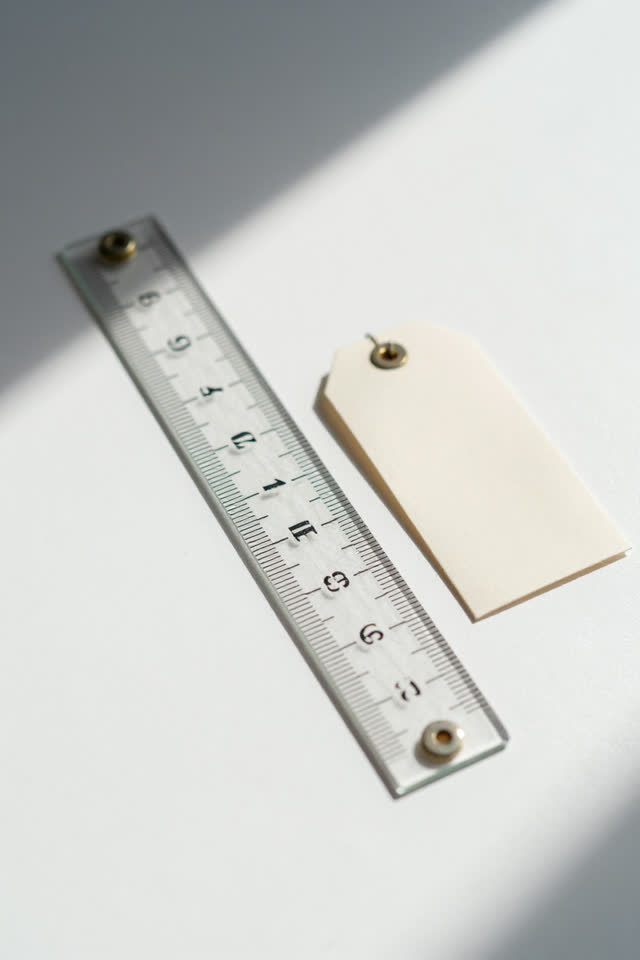 I dream of a bright compact inspection mat where a tiny translucent glass sliver politely measures the ruler back. The s
