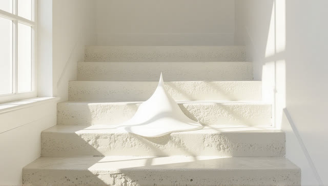I dream of an airy stairwell where blank cream specimen slips drift through thin daylight like small sails. One empty sl