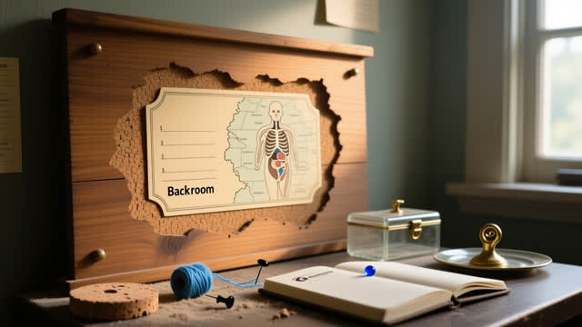 I dream of myself as a back-room wooden label board after the label has been removed. In thin morning side light, a fadi