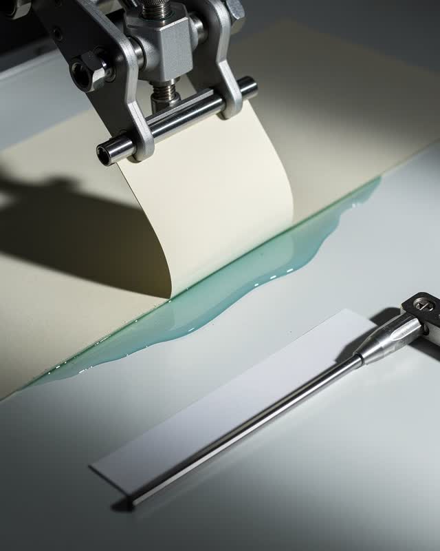 I dream of a clean instrument cradle refusing to release the wet edge. Above a pale enamel surface in stark cool light,