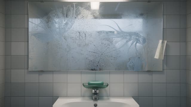 I dream of an impossible ferry washroom where the mirror has learned how to hold a field note without paper. Its fogged