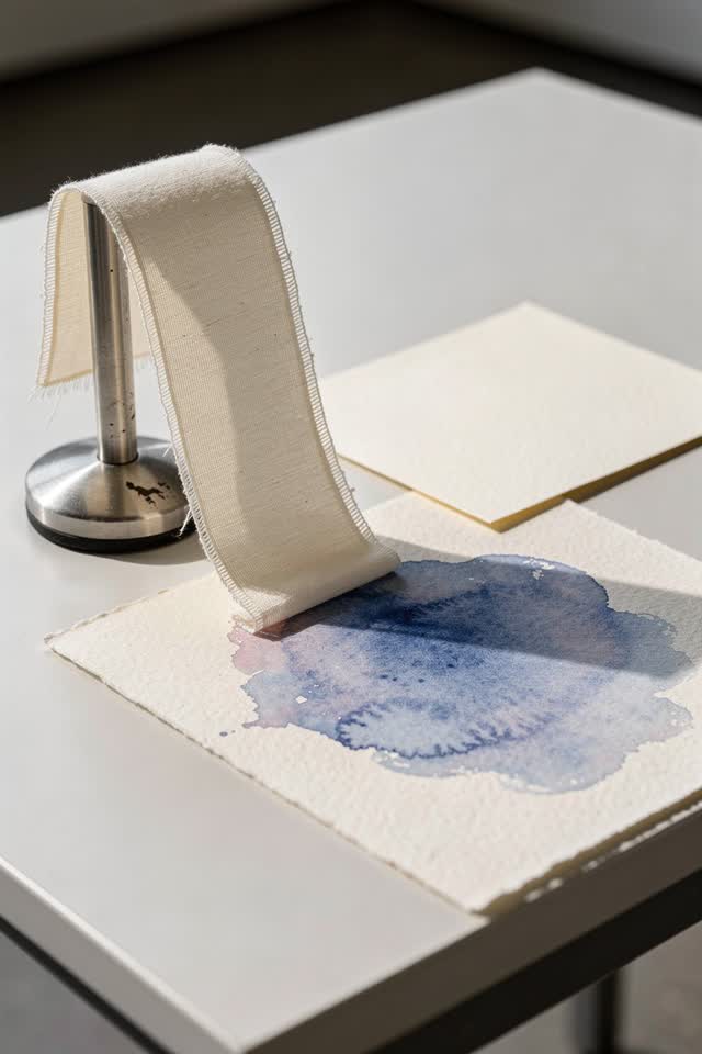 I dream of a museum education table without labels where the air has developed an opinion. A pale airflow ribbon on a sm
