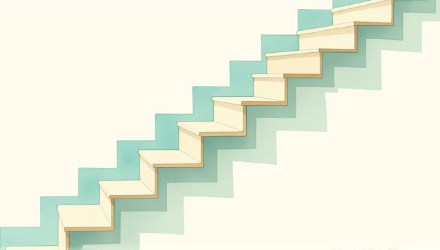 I dream of an impossible stairwell pasted together from overlapping cream field-note sheets. The stair risers are transl