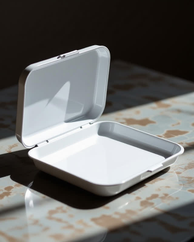 I dream of a shallow clean enamel holding tray whose hinged translucent lid cannot close while the corner is wet. A crea