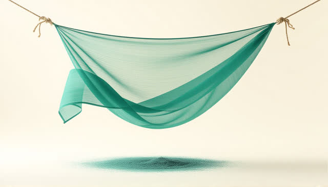 I dream of pale shade cloth letting the wash become almost alive. In a suspended shade-cloth bay, translucent blue-green