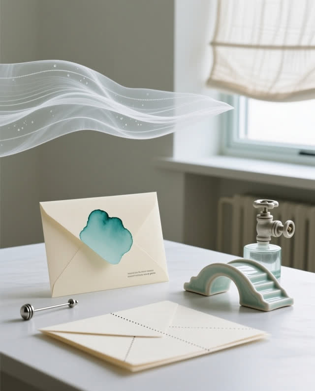 I dream of air, vellum, and ceramic learning one pace. In a clean airflow bay, fine condensation lines show laminar air