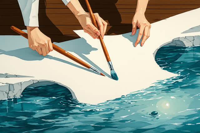 I dream of two natural hands working over a narrow ceramic rinse bridge above a shallow clear-water tray. One hand eases